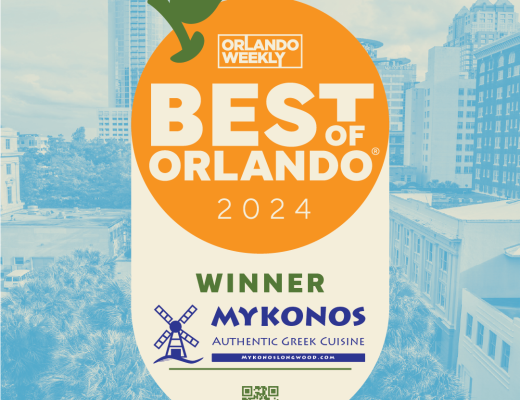 Best of Orlando Winner for Reader's Choice Best Greek Restaurant 2024