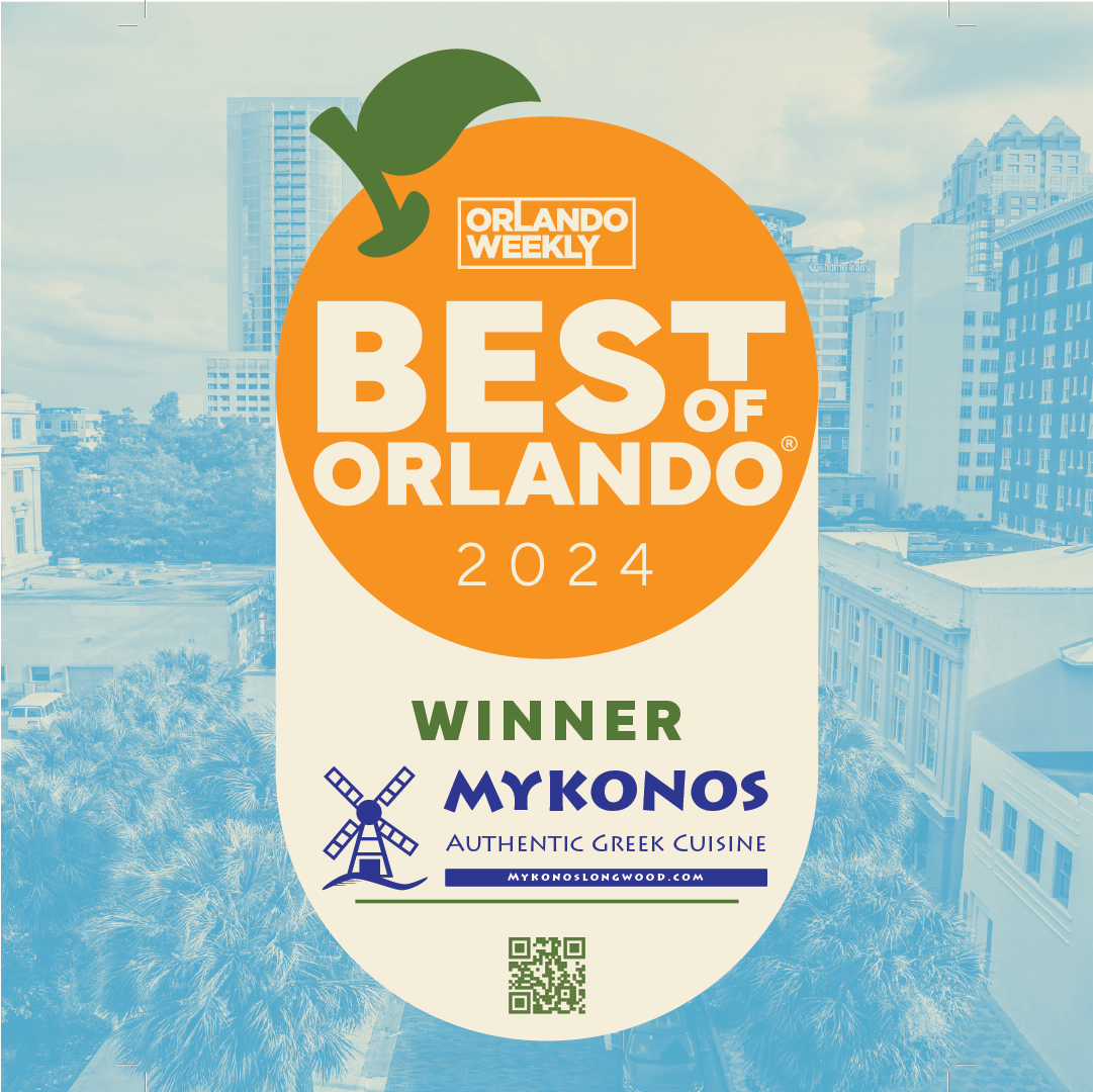 Best of Orlando Winner for Reader's Choice Best Greek Restaurant 2024